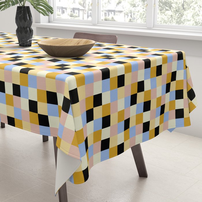 Bold Colorful Checks Pattern - Small XXXV Tablecloth Gallery Image 3