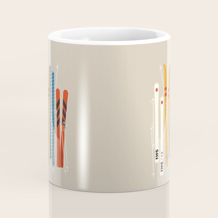 Ski Illustration Coffee Mug Gallery Image 4