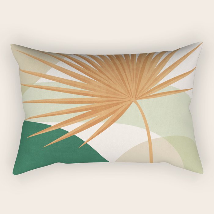 Tropical Leaf- Abstract Art 22/2 Rectangular Pillow Gallery Image 2