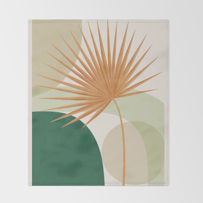 Tropical Leaf- Abstract Art 22/2 Throw Blanket Gallery Image 2