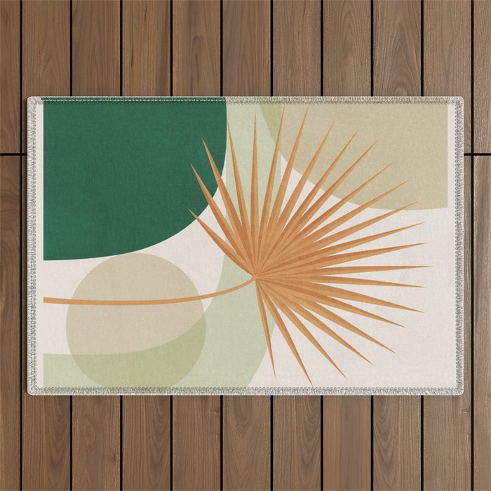 Tropical Leaf- Abstract Art 22/2 Outdoor Rug Gallery Image 1