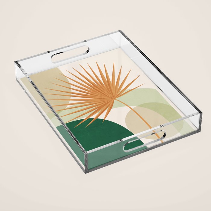 Tropical Leaf- Abstract Art 22/2 Acrylic Tray Gallery Image 1