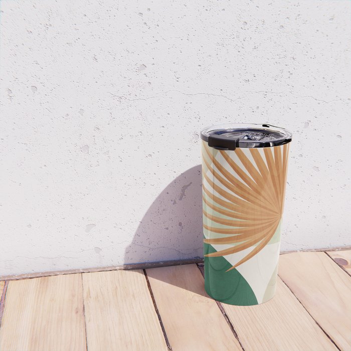 Tropical Leaf- Abstract Art 22/2 Travel Mug Gallery Image 4