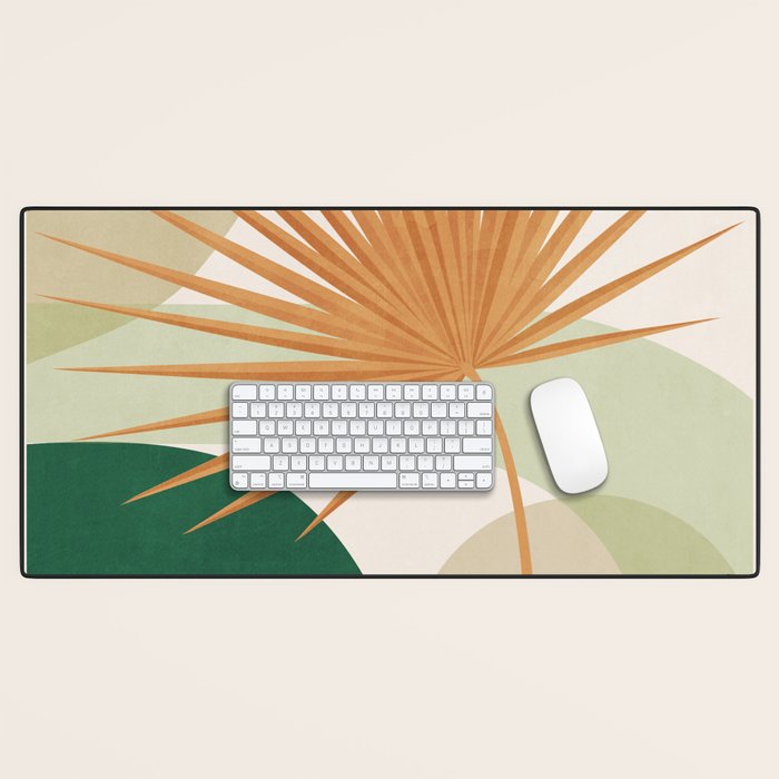 Tropical Leaf- Abstract Art 22/2 Desk Mat Gallery Image 1