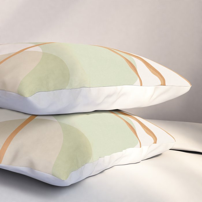 Tropical Leaf- Abstract Art 22/2 Pillow Sham Gallery Image 3