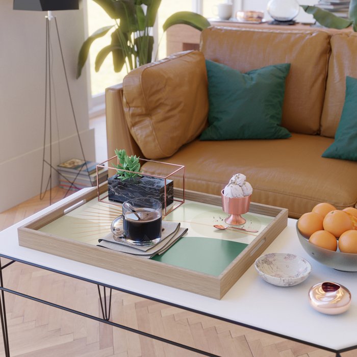 Tropical Leaf- Abstract Art 22/2 Serving Tray Gallery Image 2