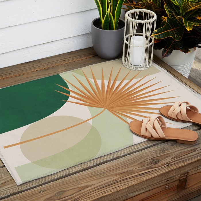 Tropical Leaf- Abstract Art 22/2 Outdoor Rug Gallery Image 2