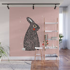 Christmas rabbit - illustration Wall Mural Gallery Image 1