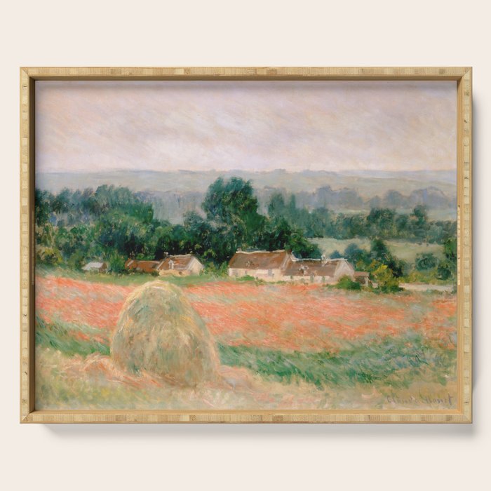 Haystack at Giverny by Claude Monet Serving Tray Gallery Image 1