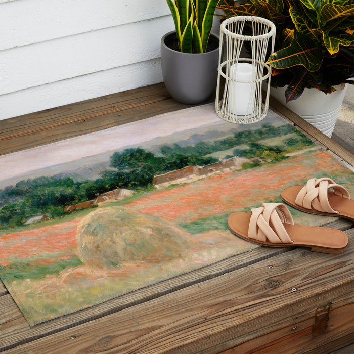 Haystack at Giverny by Claude Monet Outdoor Rug Gallery Image 2