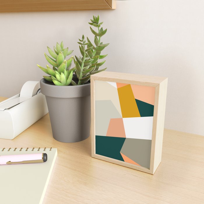 Abstract Geometric 27 Green Mini Art Print Gallery Image 2