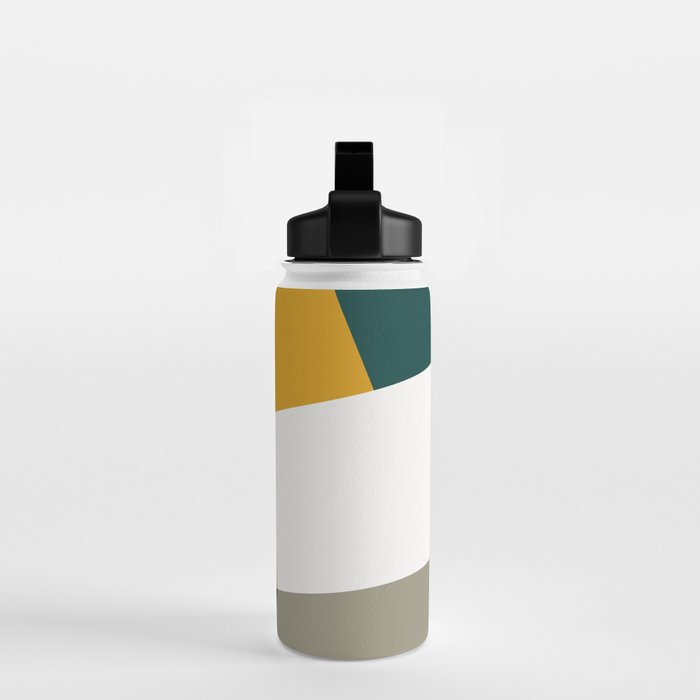 Abstract Geometric 27 Green Water Bottle Gallery Image 2