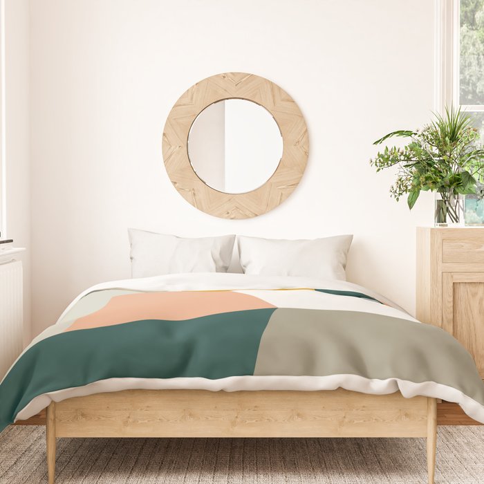 Abstract Geometric 27 Green Duvet Cover Gallery Image 3