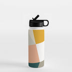 Abstract Geometric 27 Green Water Bottle Gallery Image 1