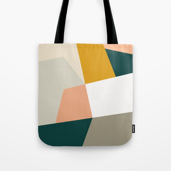 Abstract Geometric 27 Green Tote Bag Gallery Image 1