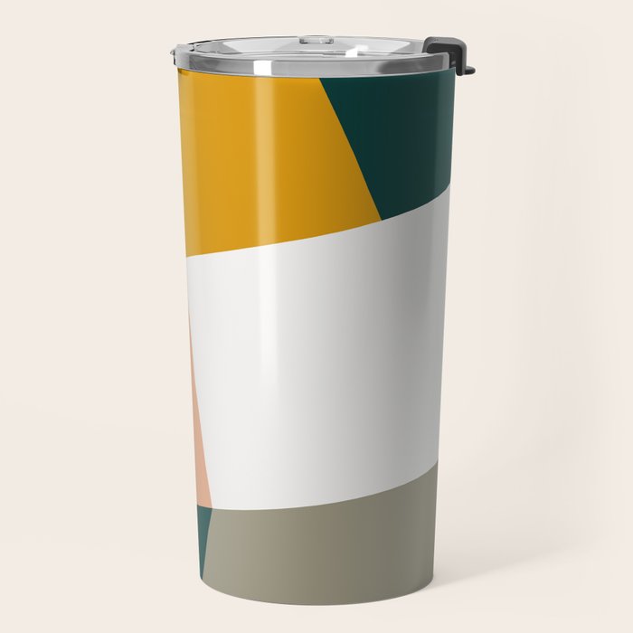 Abstract Geometric 27 Green Travel Mug Gallery Image 2