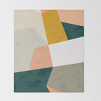 Abstract Geometric 27 Green Throw Blanket Gallery Image 2