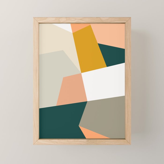 Abstract Geometric 27 Green Mini Art Print Gallery Image 1