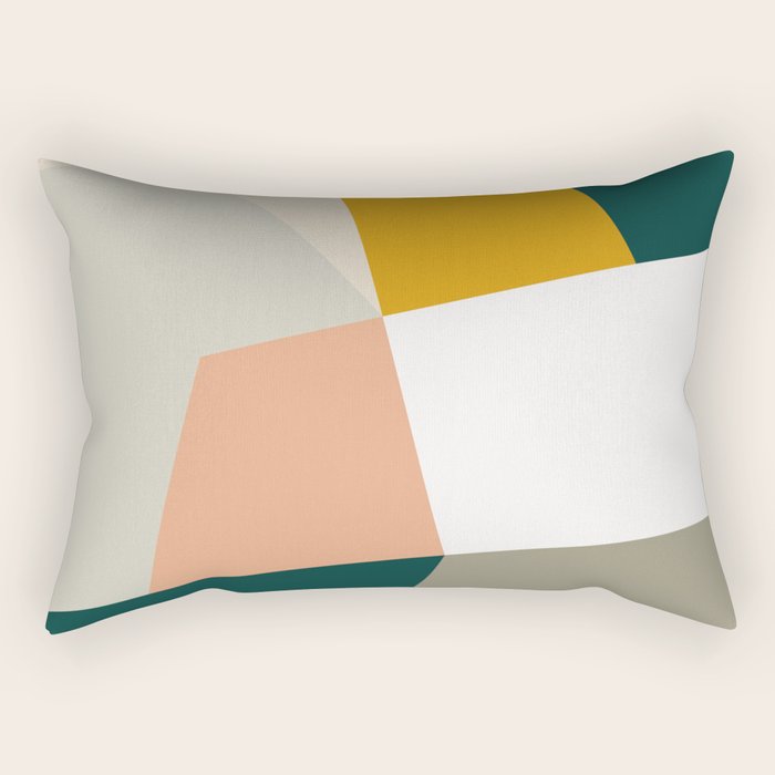 Abstract Geometric 27 Green Rectangular Pillow Gallery Image 1