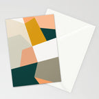 Abstract Geometric 27 Green Stationery Card Gallery Image 2