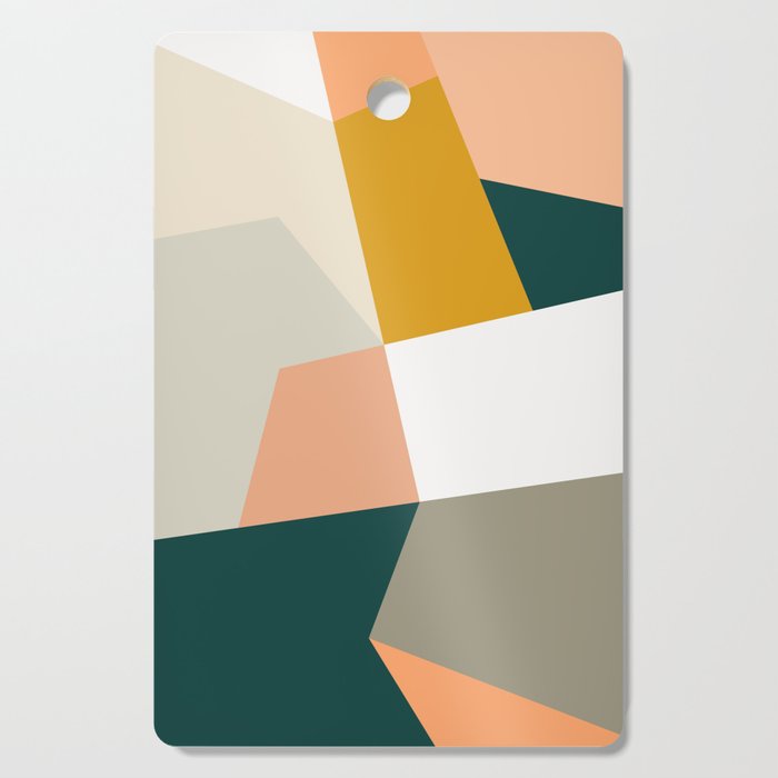 Abstract Geometric 27 Green Cutting Board Gallery Image 1