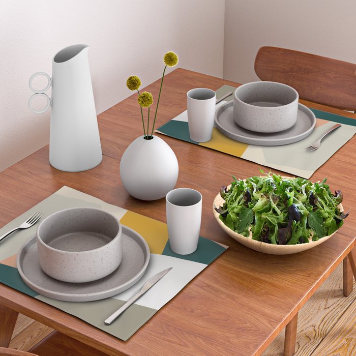 Abstract Geometric 27 Green Placemat Gallery Image 2