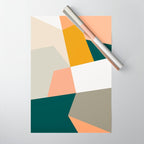 Abstract Geometric 27 Green Wrapping Paper Gallery Image 1