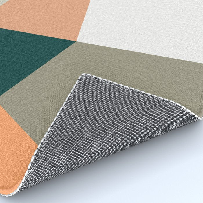Abstract Geometric 27 Green Rug Gallery Image 4
