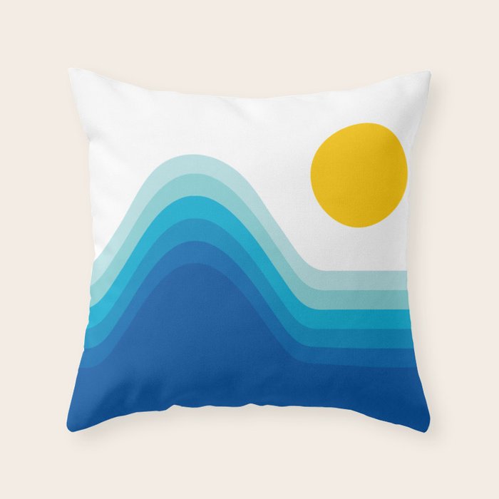 Ocean Horizon Throw Pillow Gallery Image 1
