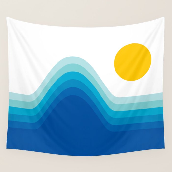 Ocean Horizon Wall Tapestry Gallery Image 4
