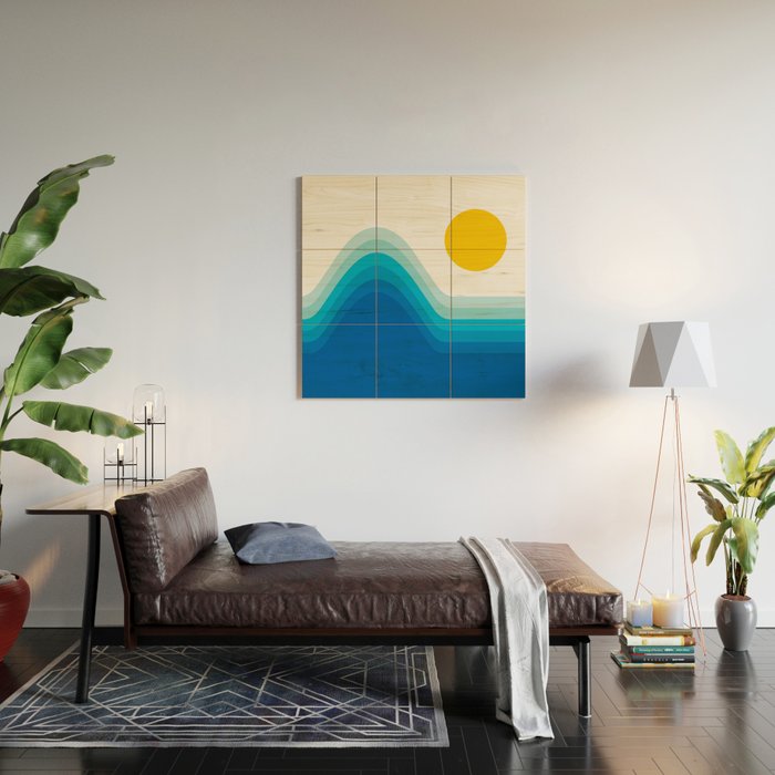 Ocean Horizon Wood Wall Art Gallery Image 2