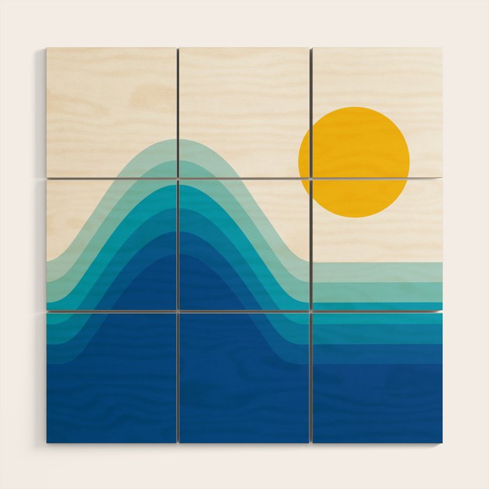 Ocean Horizon Wood Wall Art Gallery Image 1