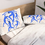 The Dance 3 | Henri Matisse - La Danse | Ultramarine Blue Edition Pillow Sham Gallery Image 2