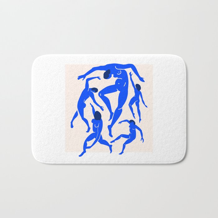 The Dance 3 | Henri Matisse - La Danse | Ultramarine Blue Edition Bath Mat Gallery Image 1
