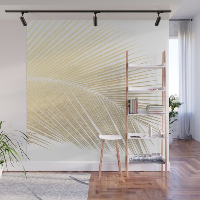 Palm leaf - gold Wall Mural Gallery Image 1
