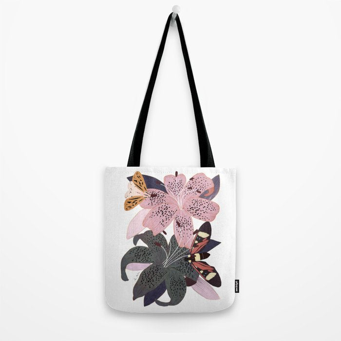 Lilies and butterflies insects Tote Bag Gallery Image 2