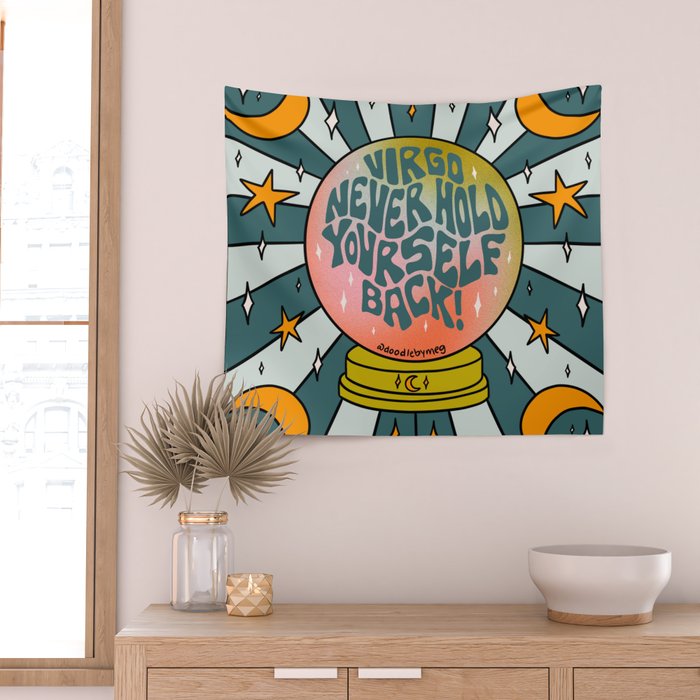 Virgo Crystal Ball Wall Tapestry Gallery Image 2