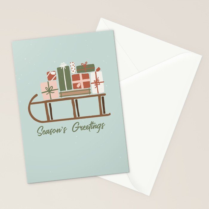 Christmas Sleigh Stationery Card Gallery Image 2