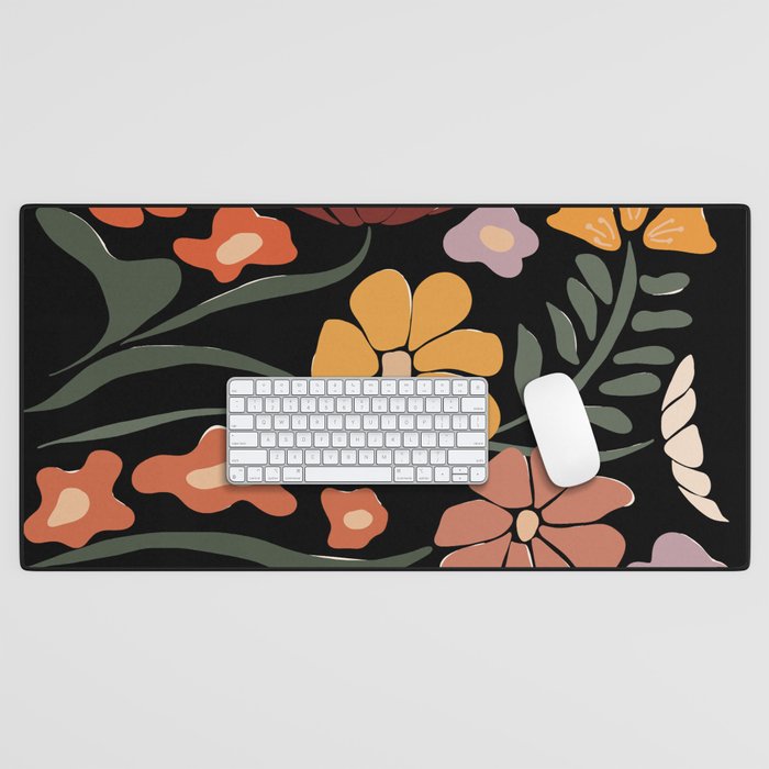 TROPICAL floral night Desk Mat Gallery Image 1