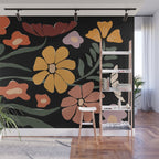 TROPICAL floral night Wall Mural Gallery Image 1