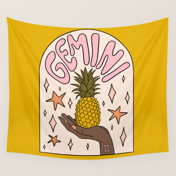 Gemini Pineapple Wall Tapestry Gallery Image 4