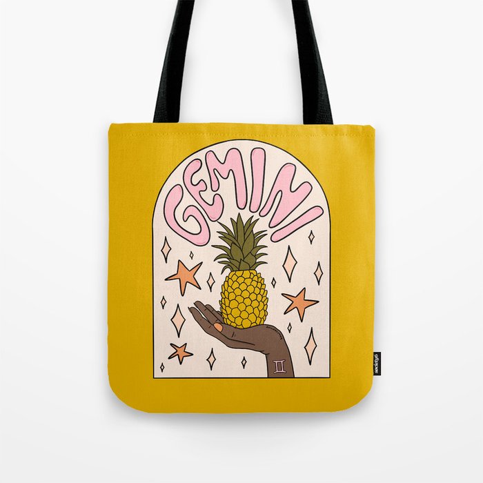 Gemini Pineapple Tote Bag Gallery Image 1