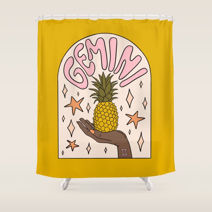 Gemini Pineapple Shower Curtain Gallery Image 1