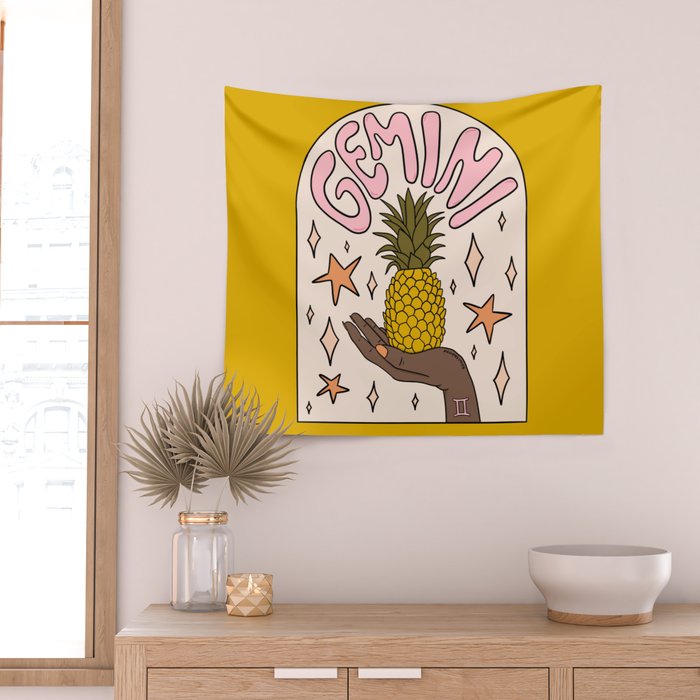 Gemini Pineapple Wall Tapestry Gallery Image 2
