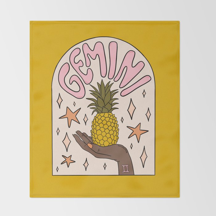 Gemini Pineapple Throw Blanket Gallery Image 2