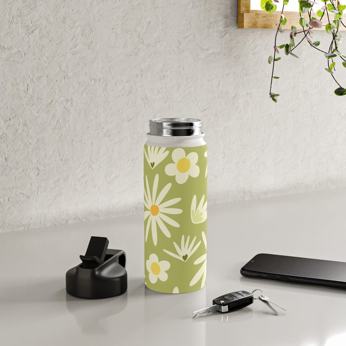 Snowdrops and Daisies  Water Bottle Gallery Image 4