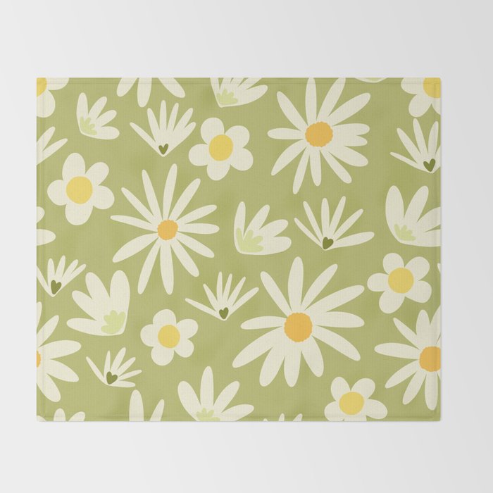 Snowdrops and Daisies  Throw Blanket Gallery Image 2