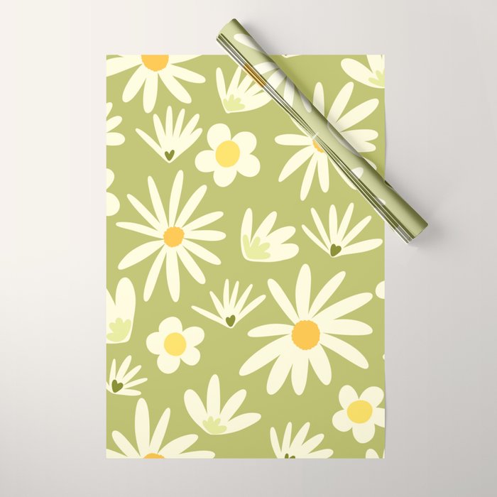 Snowdrops and Daisies  Wrapping Paper Gallery Image 1