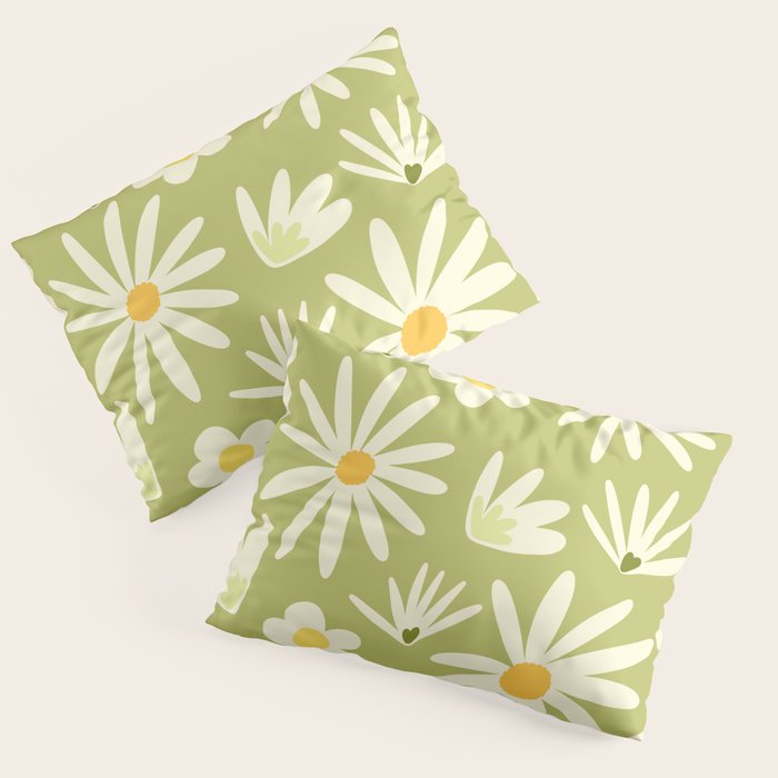 Snowdrops and Daisies  Pillow Sham Gallery Image 3