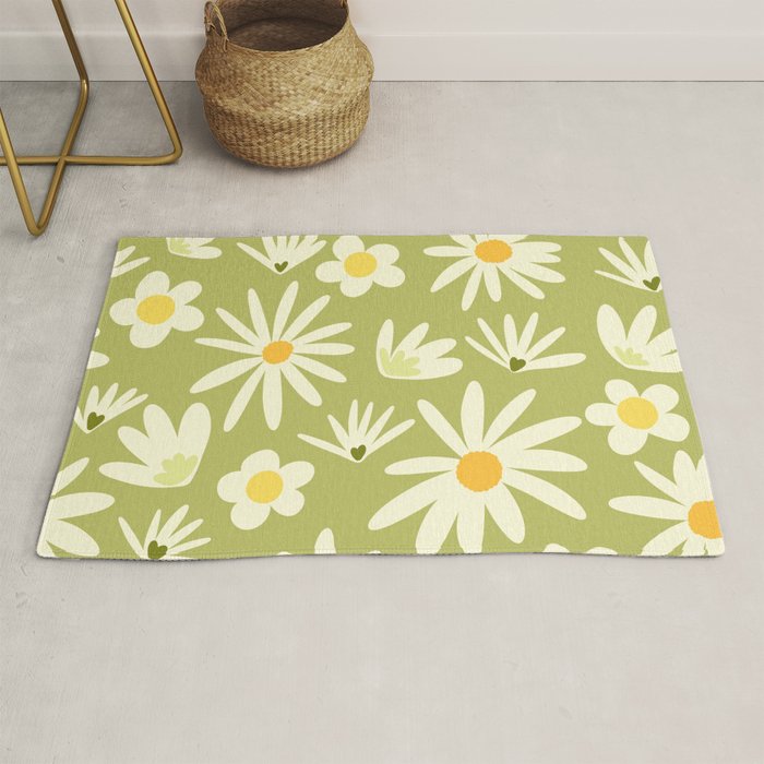 Snowdrops and Daisies  Rug Gallery Image 1
